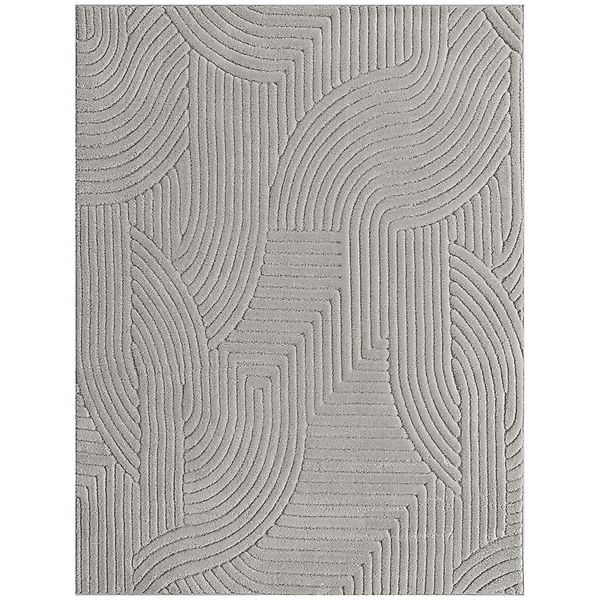 HOMCOM Teppich Wohnzimmer 160x120 cm Kurzflor Modernes Design Rutschfeste U günstig online kaufen