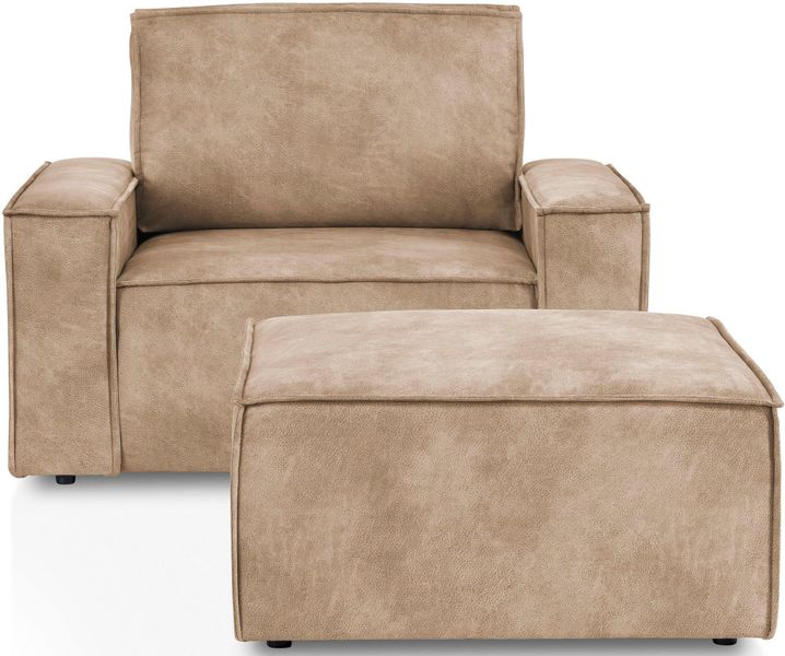 Home affaire Sessel "SHERWOOD" Loveseat und Hocker im Set, passend zur Pols günstig online kaufen