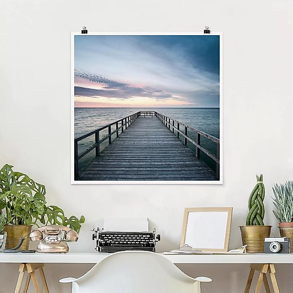 Poster - Quadrat Steg Promenade günstig online kaufen