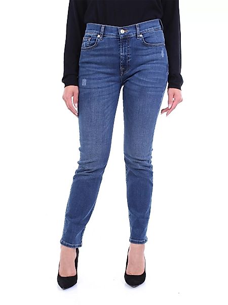7 FOR ALL MANKIND dünn Damen Blue Jeans günstig online kaufen