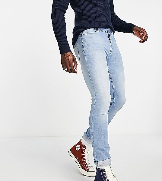 Topman Tall – Eng geschnittene Stretch-Jeans aus Bio-Baumwollmischung in he günstig online kaufen
