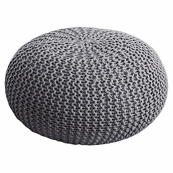 Casamia Premium Pouf Outdoor Sitzpouf Hocker 55x55x37cm Grau günstig online kaufen