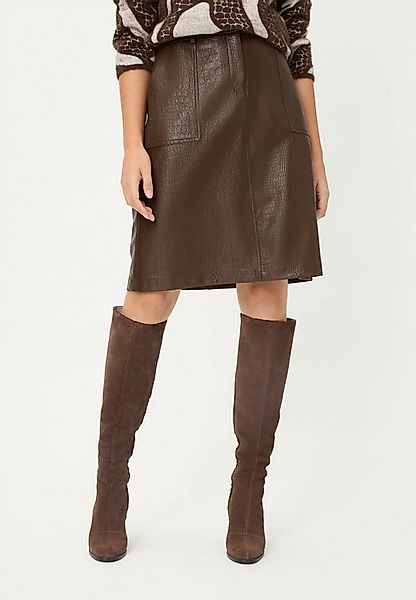 Olsen Lederimitatrock in Kroko-Optik günstig online kaufen