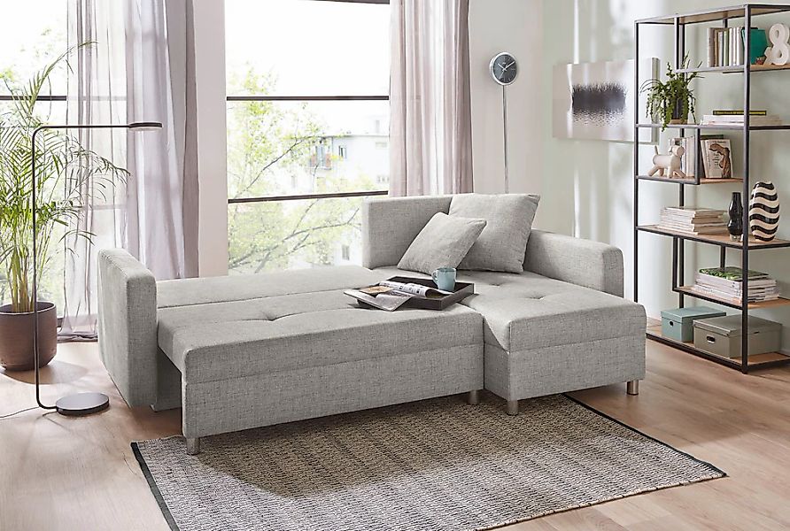 Jockenhöfer Gruppe Ecksofa Kappeln L-Form, B: 228 cm, mit Bettfunktion, Bet günstig online kaufen