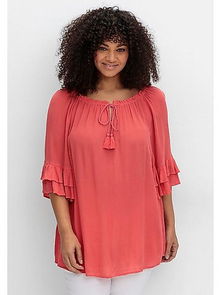 sheego by Joe Browns Tunika Große Größen mit Rüschenärmeln günstig online kaufen