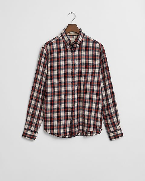 Gant Karohemd "REG WINDBLOWN FLANNEL CHECK SHIRT" Mit Rundhalsausschnitt günstig online kaufen