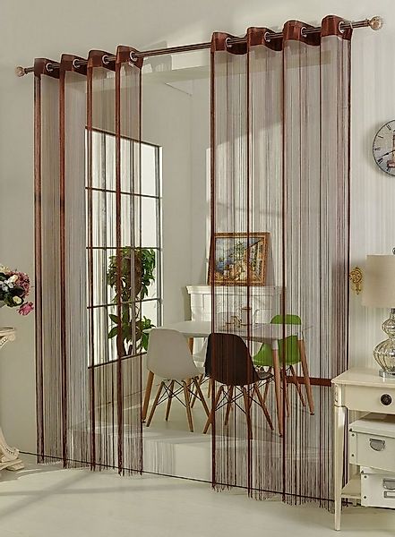 Gardinenbox Gardine (1 St), Ösen, Fadengardine, Fadenstore Raumteiler 20304 günstig online kaufen