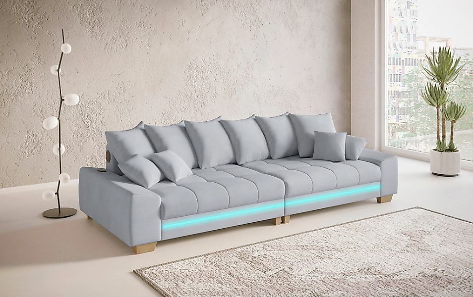 Mr. Couch Big-Sofa »Nikita II« mit RGB-LED, Bluetooth-Soundsystem, Kaltscha günstig online kaufen