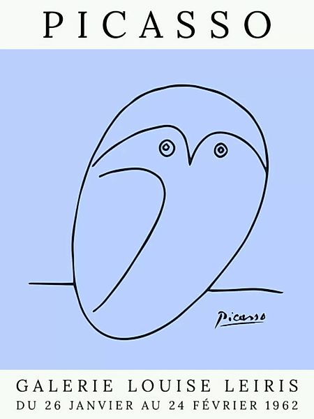Poster / Leinwandbild - Picasso Eule – Violett günstig online kaufen