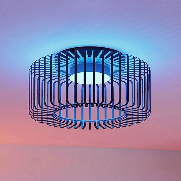EGLO connect LED-Deckenleuchte Ginestrone-Z, schwarz, Alu günstig online kaufen