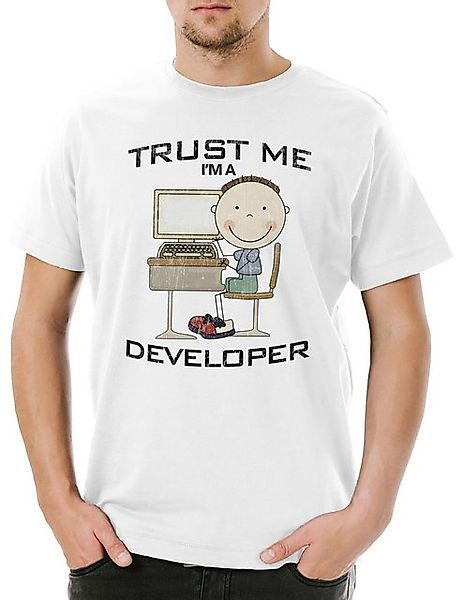 Urban Backwoods Print-Shirt Urban Backwoods Trust Me I'm A Developer Herren günstig online kaufen