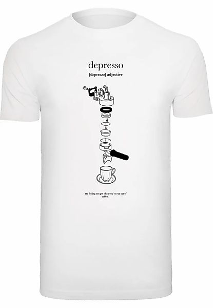 MisterTee T-Shirt "MisterTee Depresso T-Shirt Round Neck" 1 Stk. günstig online kaufen