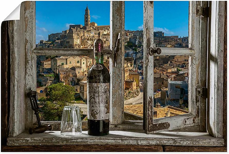Artland Wandbild »Blick aus dem Fenster Matera, Italien« Fenster & Türen 1 günstig online kaufen