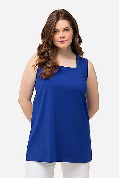 Ulla Popken Longshirt Longtop Classic Fit Carré-Ausschnitt ärmellos günstig online kaufen