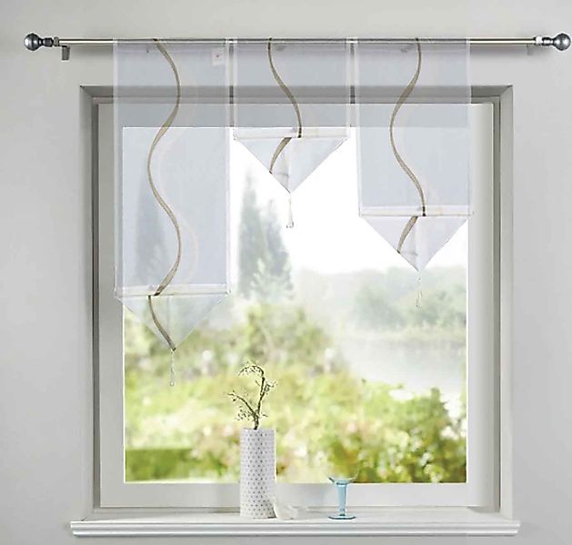 Gardinenbox Scheibengardine, Stangendurchzug (3 St), transparent, günstig online kaufen