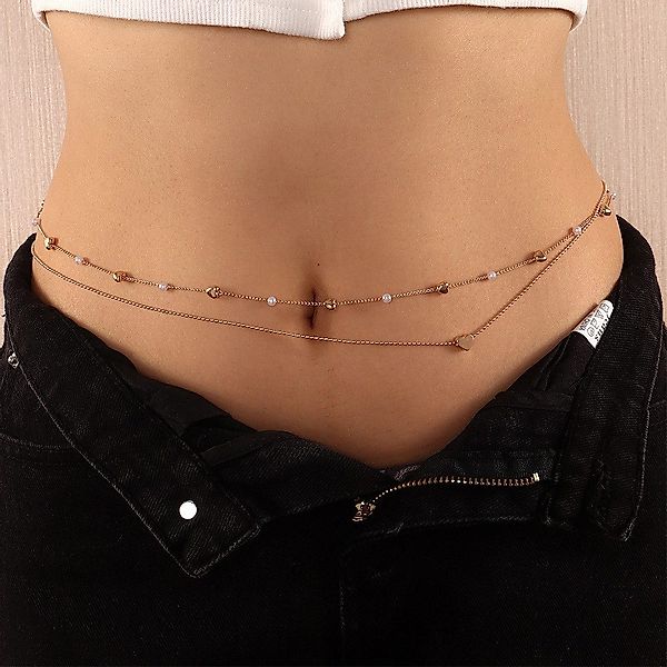 RWEUOQ Kettengürtel Taillenkette Strass Körperkette Elegante günstig online kaufen