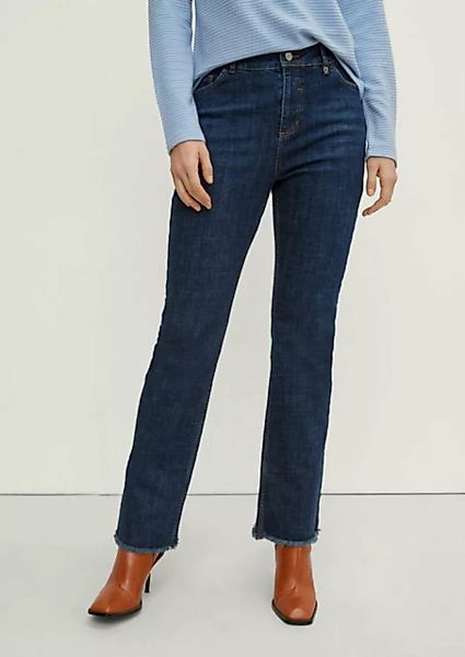 Comma 5-Pocket-Jeans Slim: Flared crop leg-Jeans Waschung günstig online kaufen