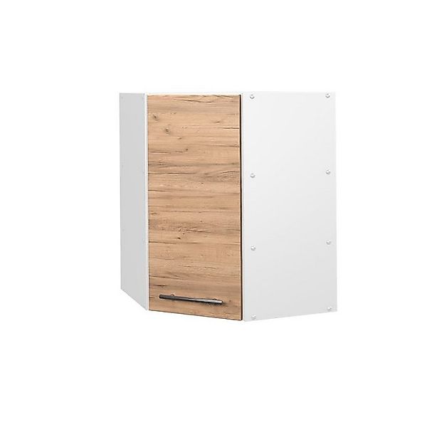 Vicco Eckhängeschrank Fame-Line Küchen-Eckschrank Goldkraft Eiche/Weiß 57 c günstig online kaufen