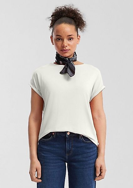 QS T-Shirt Loose Fit-Shirt im Lyocellmix günstig online kaufen