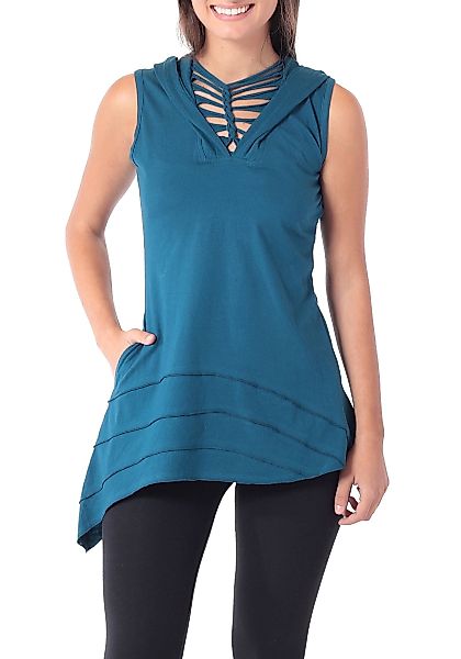 PUREWONDER Tunikakleid Ärmelloses Sommerkleid aus Jersey günstig online kaufen