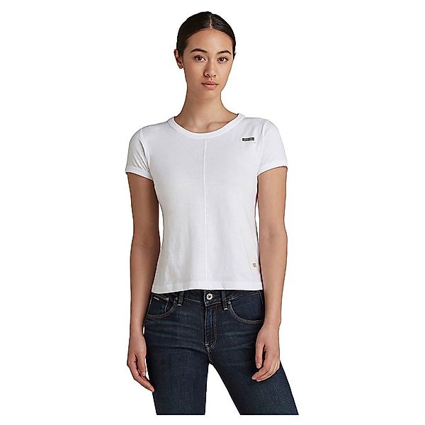 G-star Top Stitching Slim Kurzarm T-shirt M White günstig online kaufen