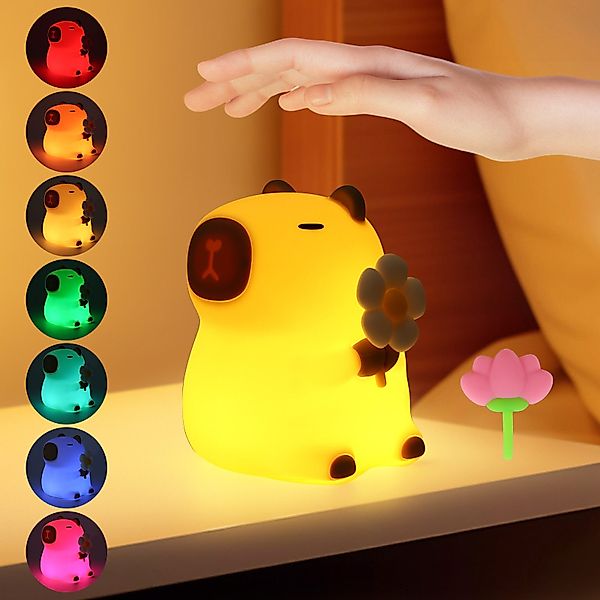 BlingBin LED Nachtlicht Capybara Silikon Nachttischlampe, günstig online kaufen