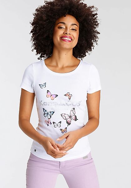 KangaROOS T-Shirt Kurzarm, körpernahe Passform, aus günstig online kaufen