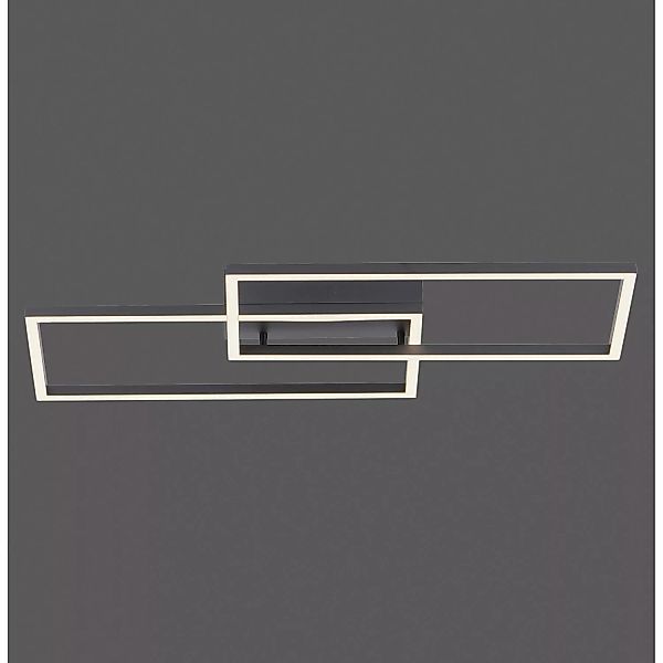 Just Light. LED-Deckenleuchte Iven 60,5 cm x 32 cm Schwarz günstig online kaufen