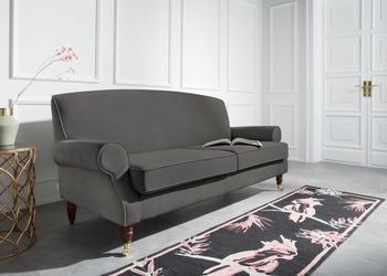 Home affaire 3-Sitzer "Rennes" in Samtoptik oder Baumwoll-Mix günstig online kaufen