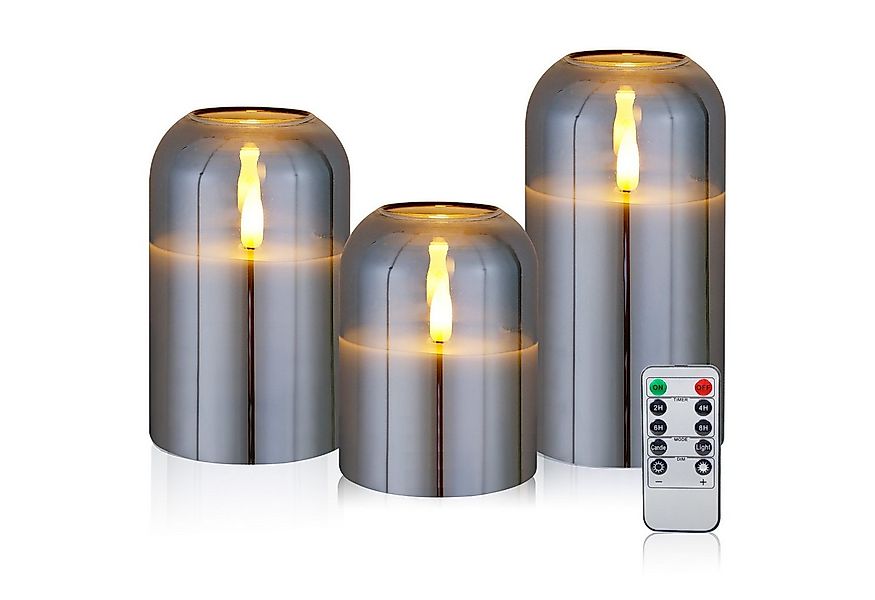 CCLIFE LED-Kerze LED Kerzen 3er Set mit Fernbedienung Timer Funktion 300 St günstig online kaufen