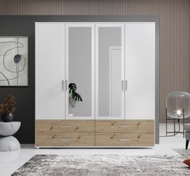 Schlafkontor Drehtürenschrank "Ivar Kleiderschrank mit Spiegel" inklusive 2 günstig online kaufen