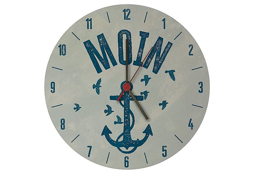 speecheese Wanduhr Moin Anker Wanduhr aus MDF günstig online kaufen