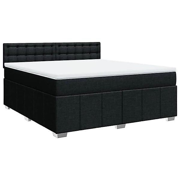 vidaXL Boxspringbett mit Matratze Schwarz 180x200 cm Stoff 3287163 günstig online kaufen