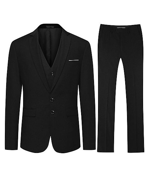 Allthemen Anzug (3 tlg) Slim Fit Herrenanzug im eleganten Look Businessanzu günstig online kaufen
