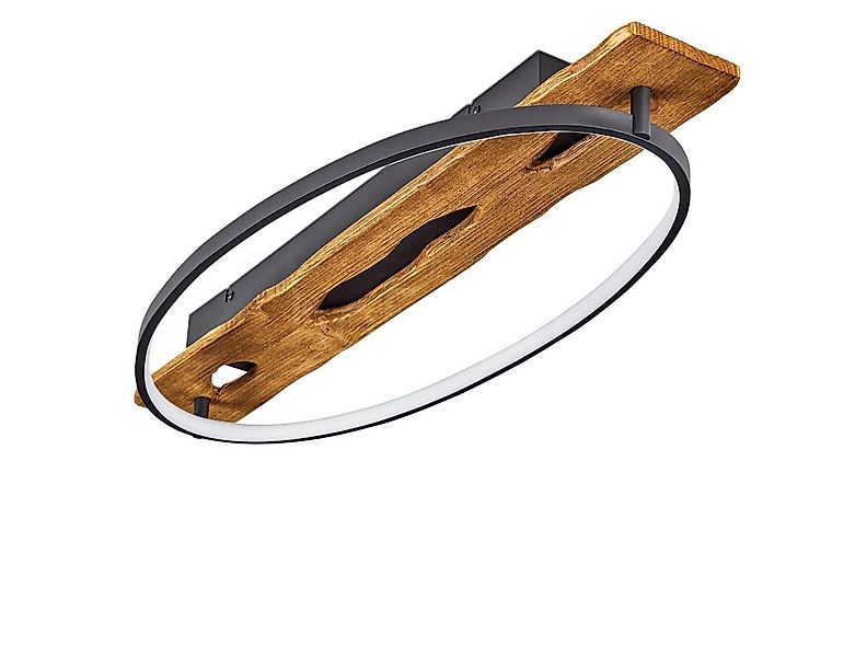 hofstein Deckenleuchte moderne Deckenlampe aus Metall/Holz/Kunststoff, LED günstig online kaufen