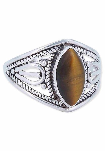 mantraroma Silberring DAHAB Ellipse aus 925 Silber mit Tigerauge (Ring mit günstig online kaufen