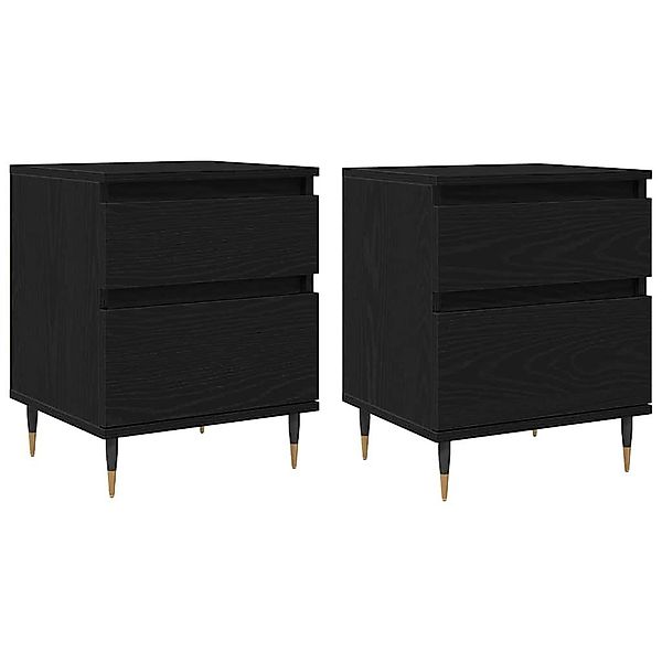 vidaXL Nachttisch Nachttisch 2 pcs Schwarze günstig online kaufen
