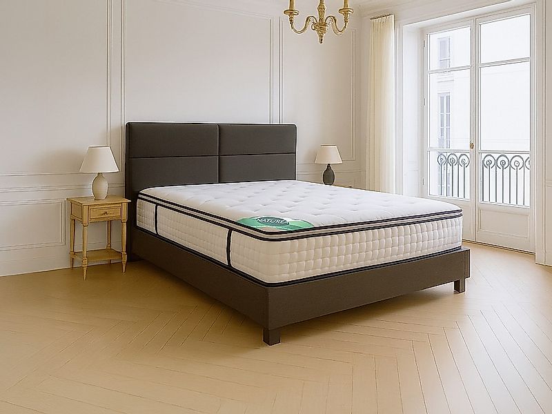 Matratze - 140 x 190 cm - Taschenfederkern 7 Zonen mit integriertem Topper günstig online kaufen