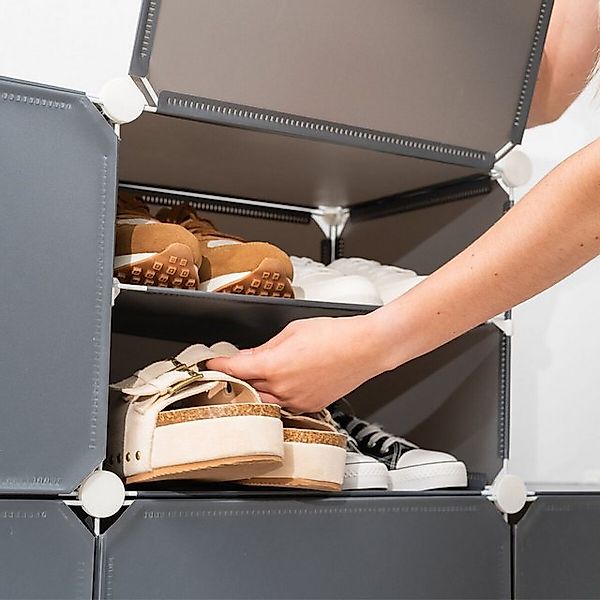 InnovaGoods Schuhschrank 20 paar Tragbares Modul-Schuhregal InnovaGoods Gra günstig online kaufen