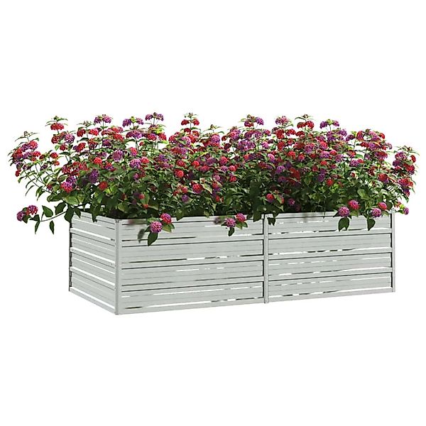 vidaXL Garten-Hochbeet 160x80x45 cm Stahl Silber 1085250 günstig online kaufen