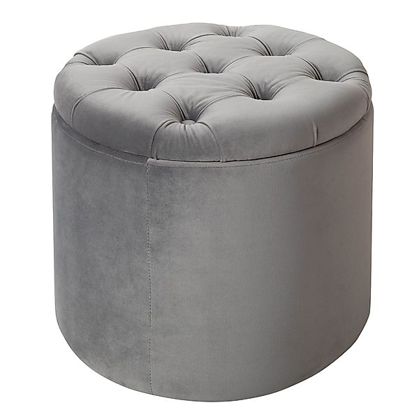 riess-ambiente Hocker MODERN BAROCK 50cm silbergrau, günstig online kaufen