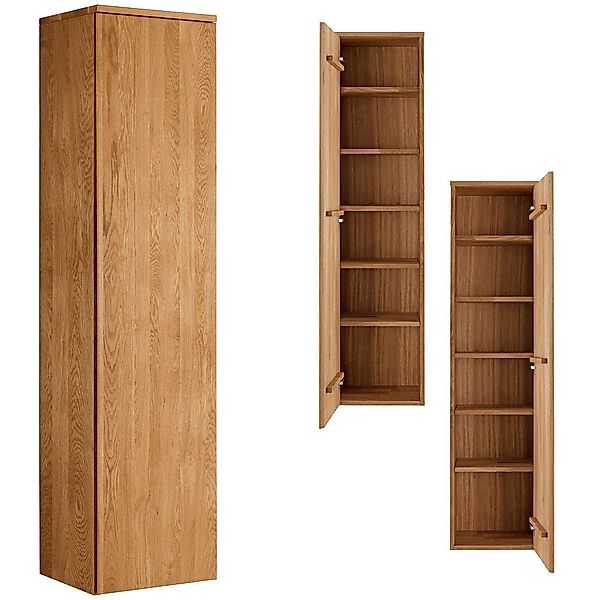 Lomadox Garderobenschrank SALACH-64 Eiche massiv geölt, günstig online kaufen