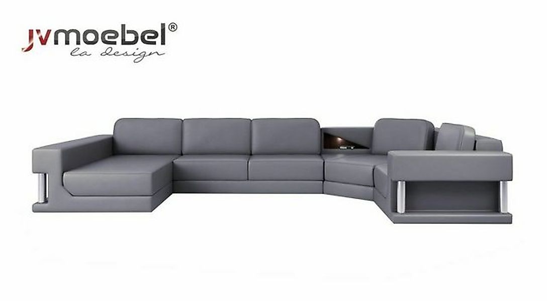 JVmoebel Ecksofa Wohnlandschaft U Form Eck Sofa Couch Polster Ecke Leder So günstig online kaufen