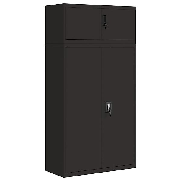 vidaXL Aktenschrank Schwarz 90x40x180 cm Stahl günstig online kaufen