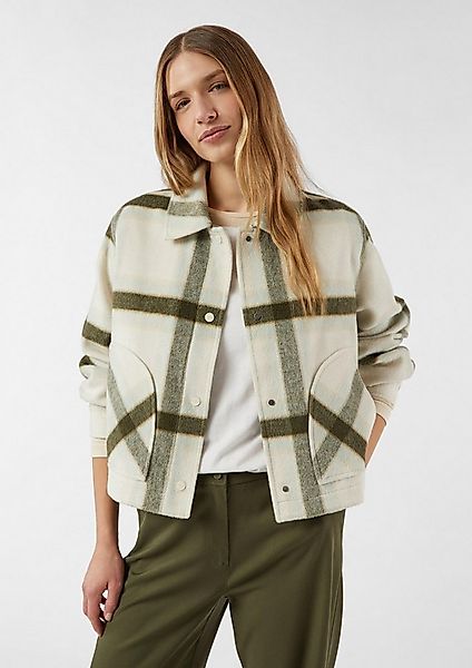 comma Hemdjacke Outdoor-Jacke Leicht gebrushte Jacke im Makro Karo günstig online kaufen