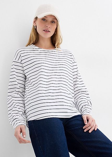 bonprix Langarmshirt (1-tlg) lockere Passform mit überschnittenen Schultern günstig online kaufen