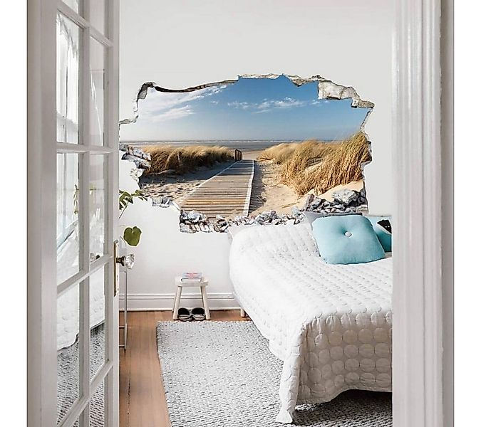 K&L Wall Art Wandtattoo 3D Wandtattoo Aufkleber Ostsee Wandsticker Sand Düh günstig online kaufen