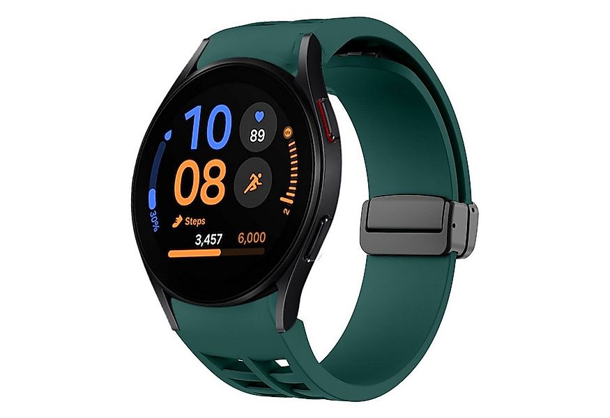 Wigento Smartwatch-Armband Für Samsung Galaxy Watch FE / 6 / 5 / 4 40mm Sil günstig online kaufen