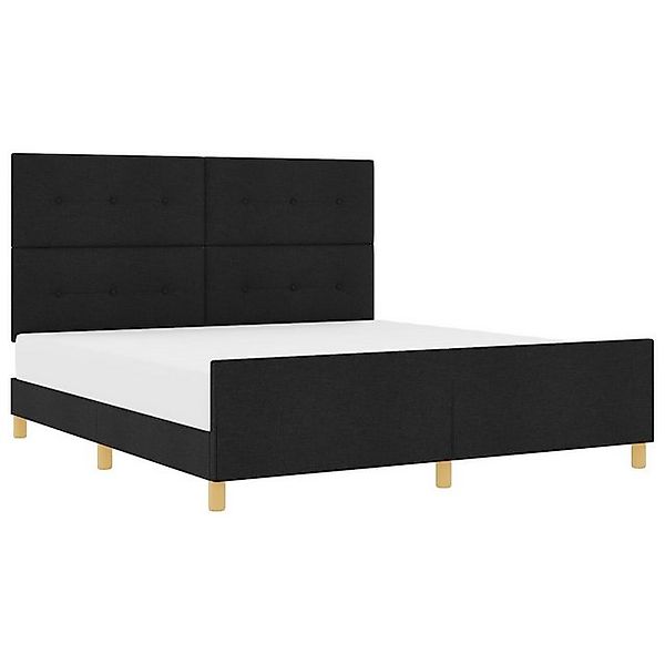 vidaXL Bett Bettgestell Schwarz 180x200 cm Stoff (1-tlg) günstig online kaufen