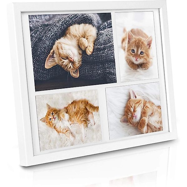 Bomoe Galeria Bilderrahmen 4 Bilder 15x21cm + 10x15cm Weiß 2tlg günstig online kaufen